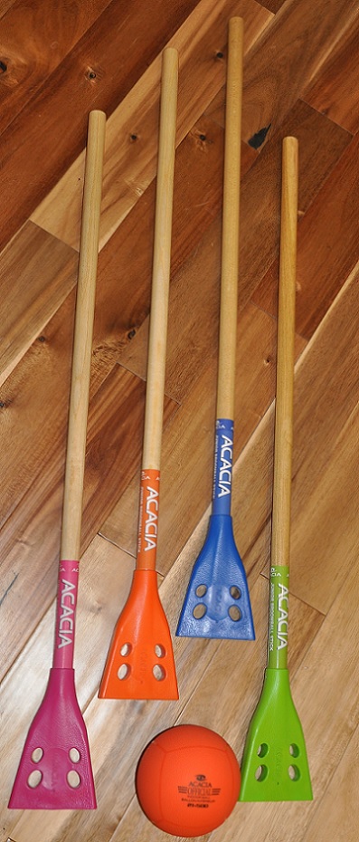 Acacia® Junior Broom <BR> Wood Broomball Stick / Broom