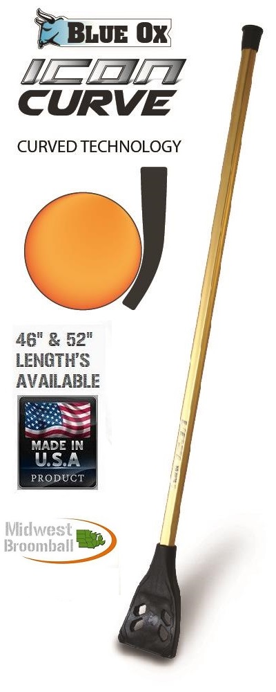 Blue Ox Icon "Curve" <BR> 5, 10 or 20mm Broomball Stick