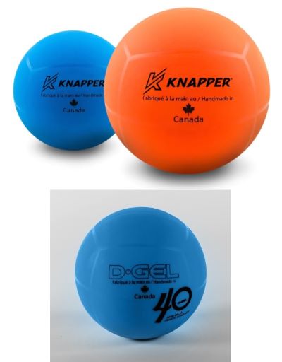 Knapper® (D-Gel®) Orange & Blue <BR> Broomball Ball